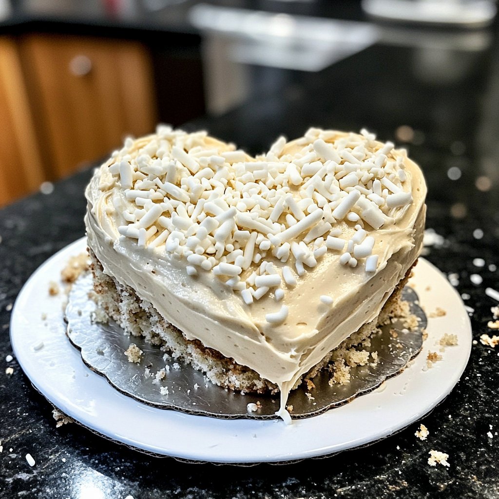 Mini Heart Cake with White Chocolate