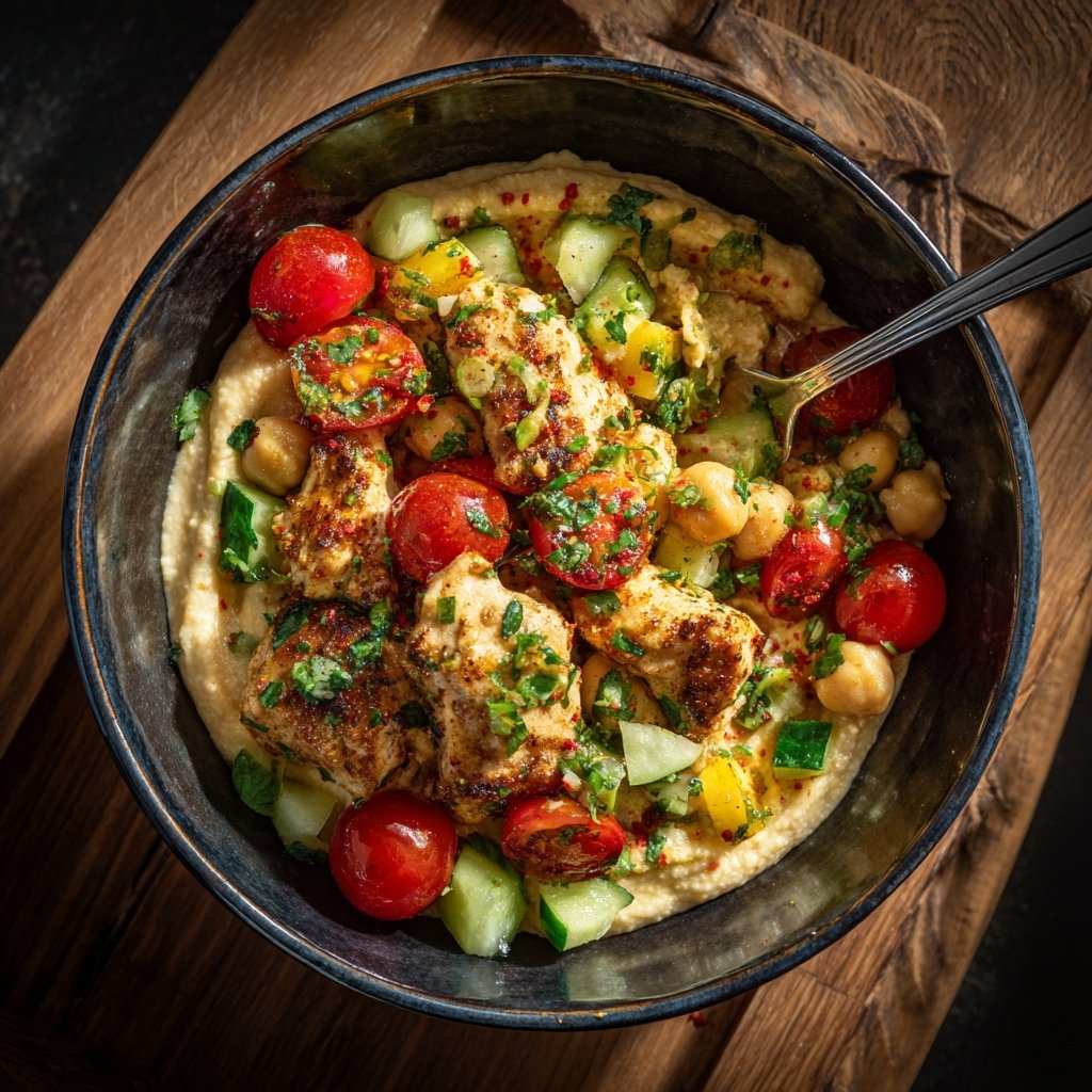 Mediterranean Chickpea Chicken Bowl