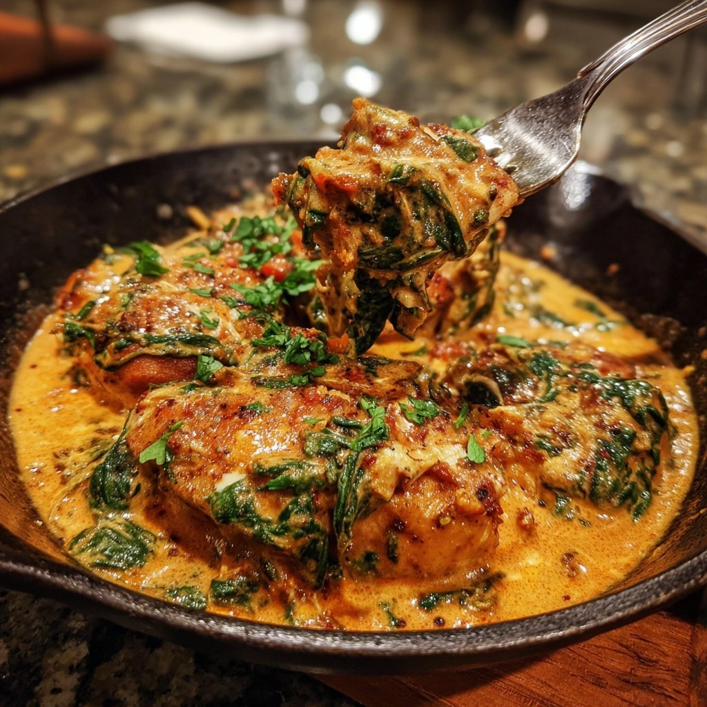 Creamy Tomato Spinach Chicken