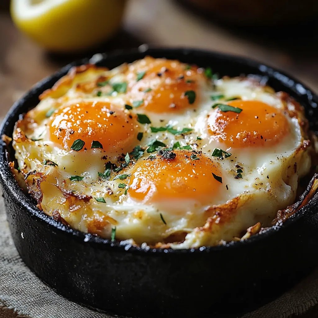 Baked Eggs Napoleon