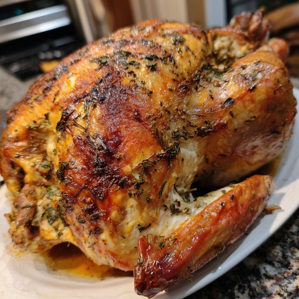 Seasonal & Festive Thanksgiving Herb Stuffed Turkey