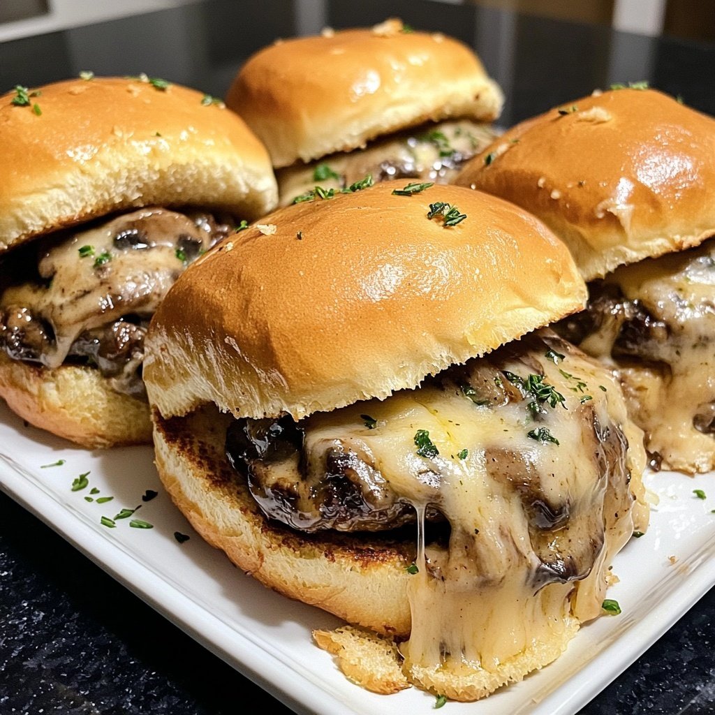 Sliders with Mushroom Patties