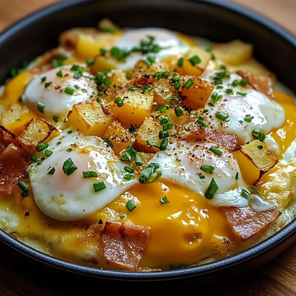 Cheesy Potato Egg Scramble