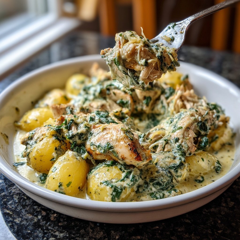 Creamy Spinach Chicken With Potatoes