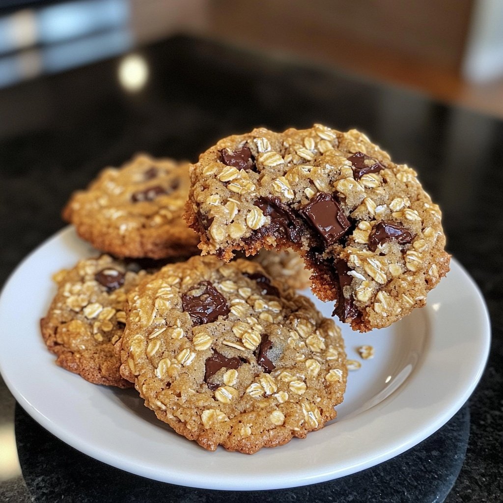 Chewy Oatmeal Chocolate Chip Cookies