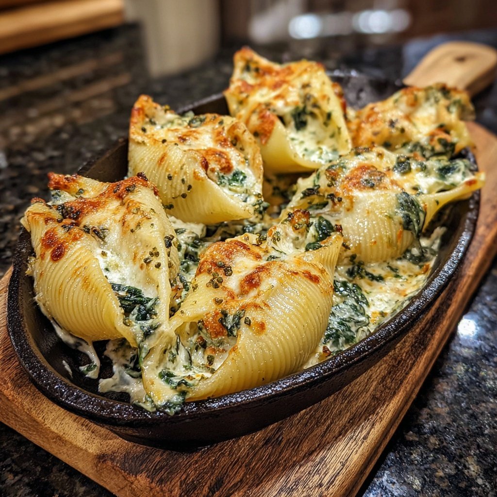 Creamy Spinach Stuffed Shells